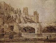 Thomas Girtin Die Kathedrale von Durham und die Brucke, vom Flub Wear aus gesehen Germany oil painting artist